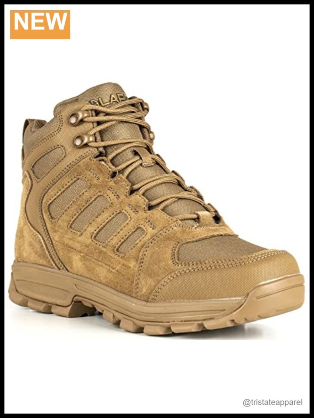 Men's Terrain Mid Hiking Boots Suede Ballistic Nylon Rubber Ankle
